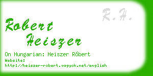 robert heiszer business card