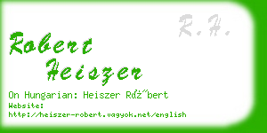 robert heiszer business card